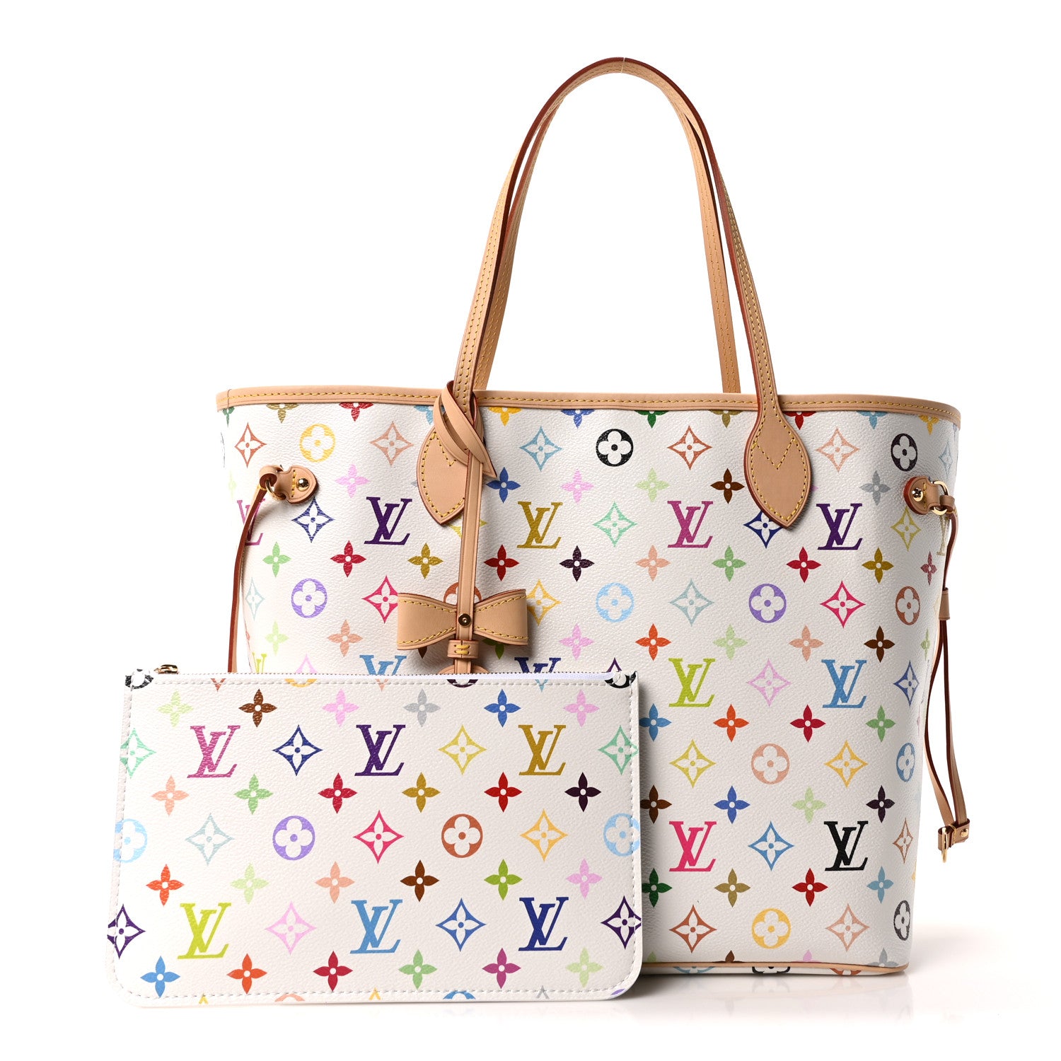 Louis Vuitton LV X TM Monogram Multicolor Neverfull MM White