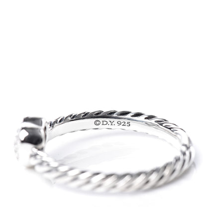 David Yurman Sterling Silver Diamond Cable Classics Heart Ring 49 5 5 of 5