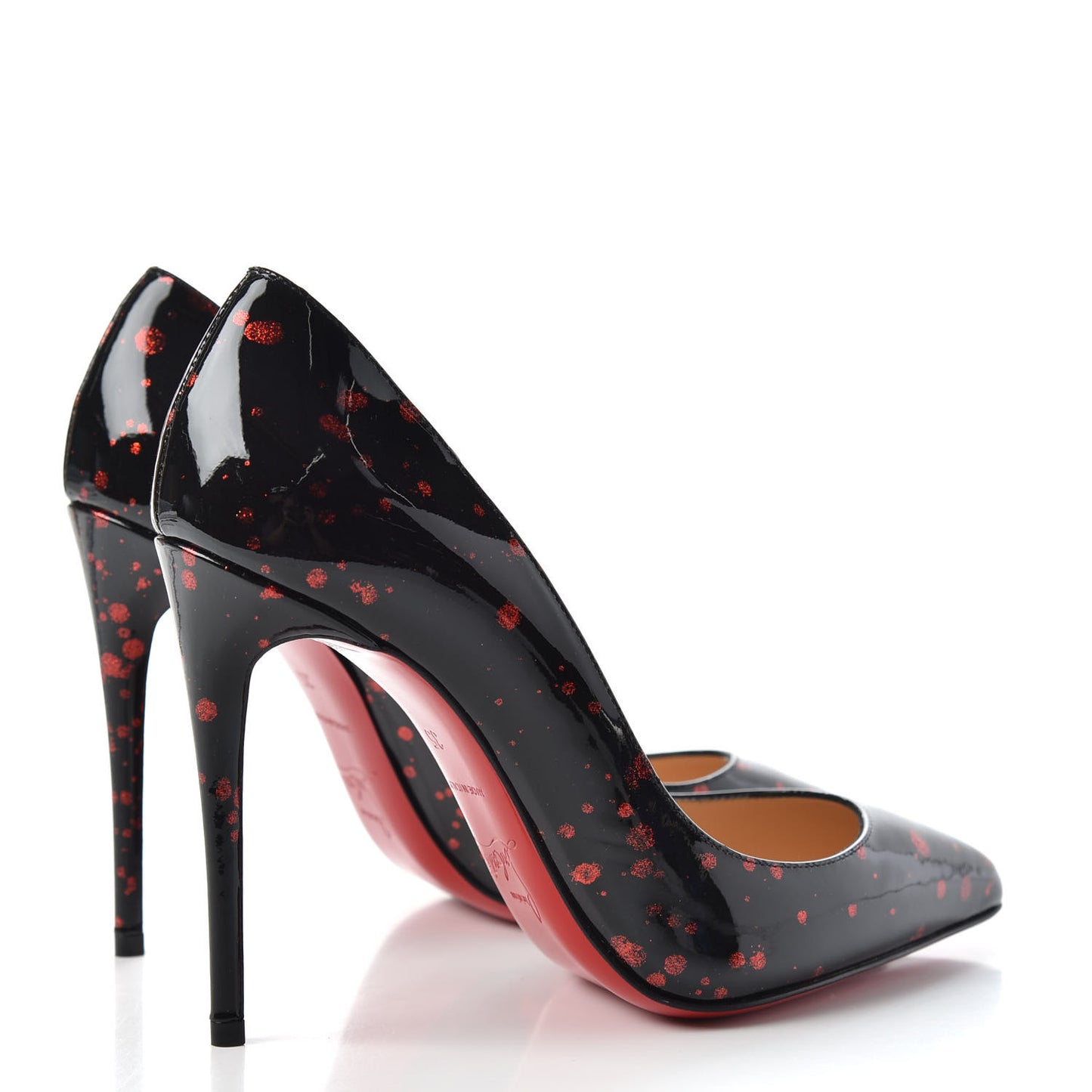 Patent Pollock Pigalle Follies 100 Pumps 35 Black Red