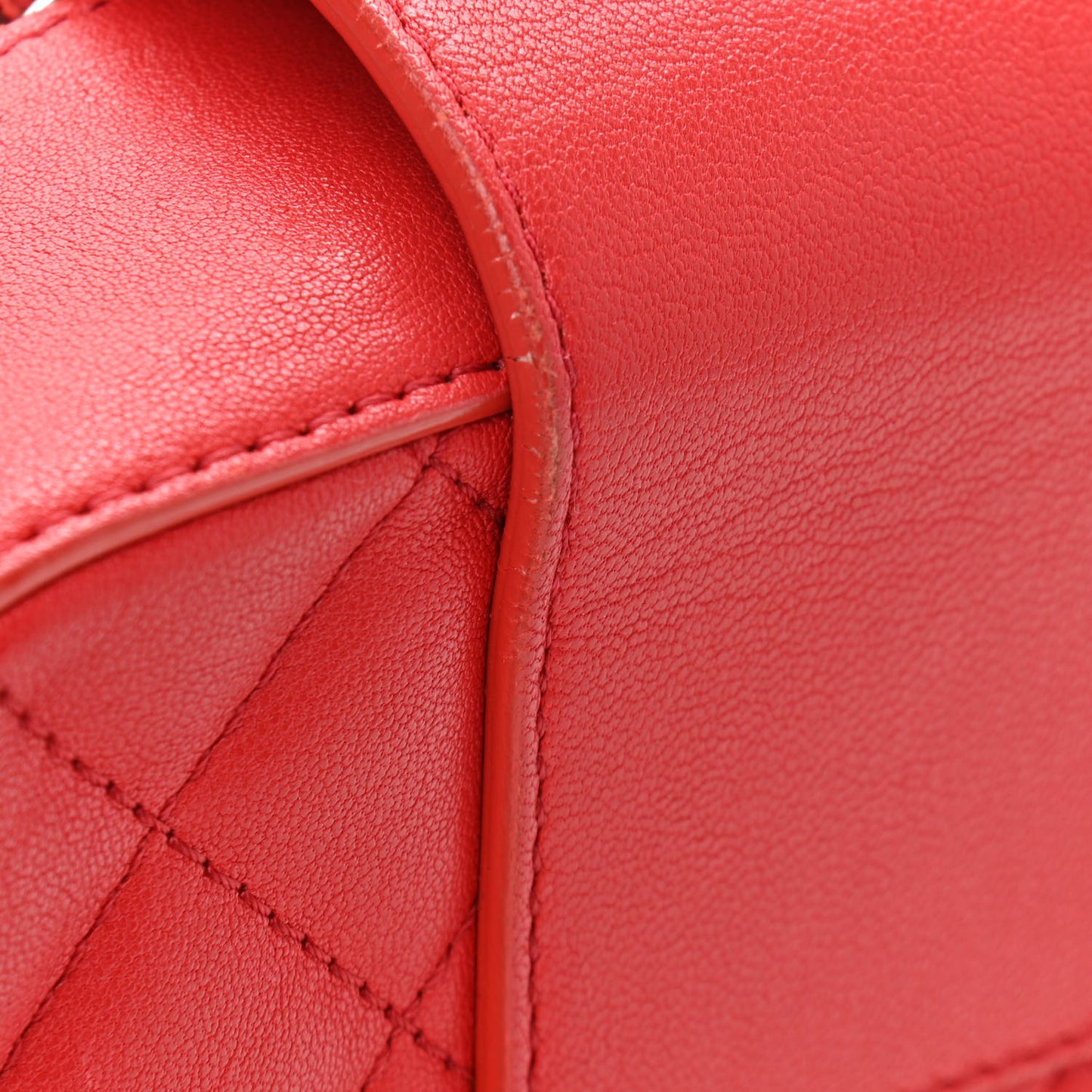 Lambskin Quilted Mini CC Box Camera Bag Red