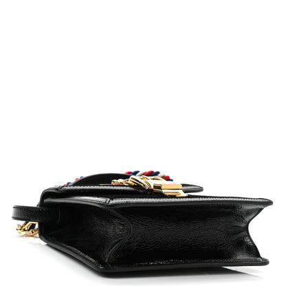 Gucci Velvet GG Monogram Mini Sylvie Top Handle Bag Black 4 of 11
