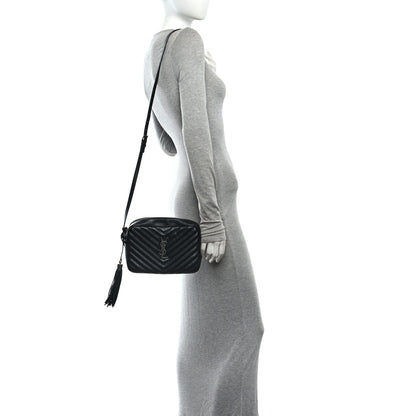 Saint Laurent Calfskin Matelasse Monogram Lou Camera Bag Black 2 of 10