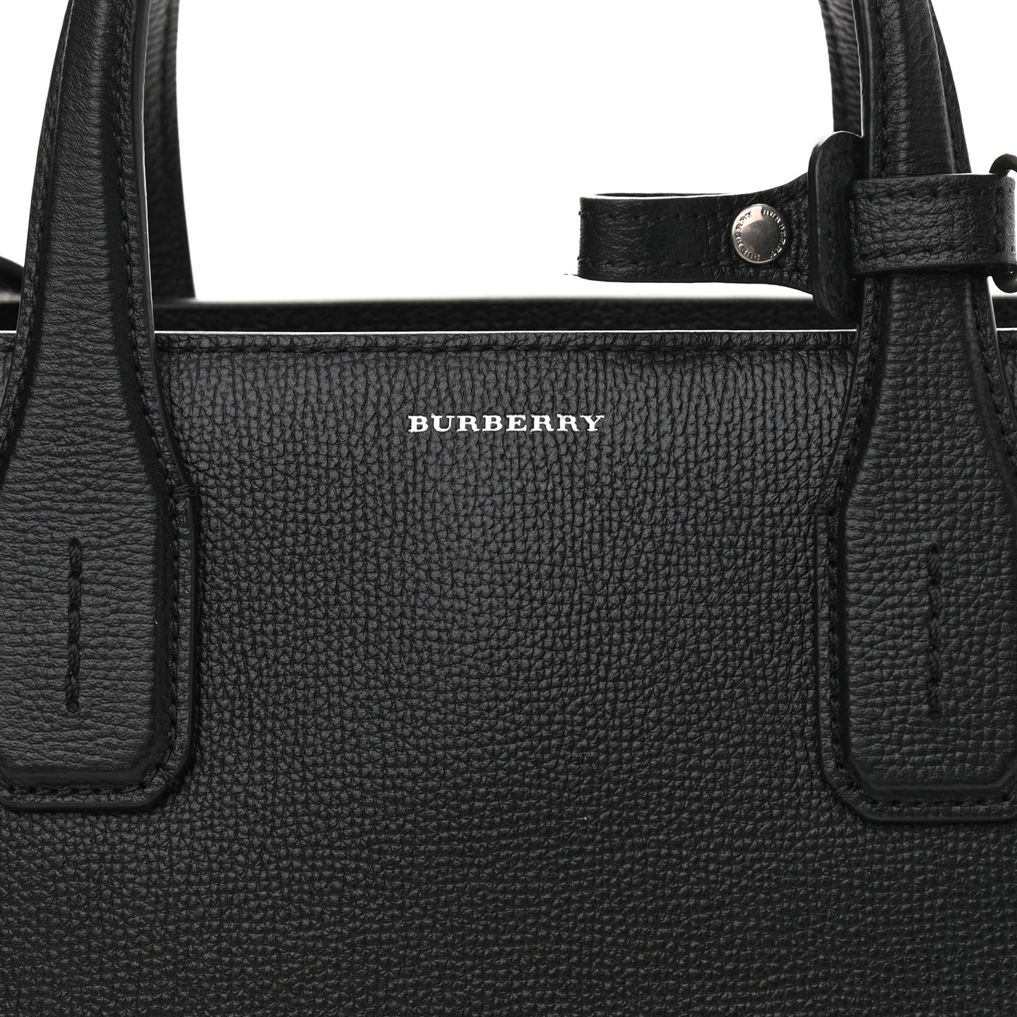 Derby Calfskin House Check Medium Banner Tote Black