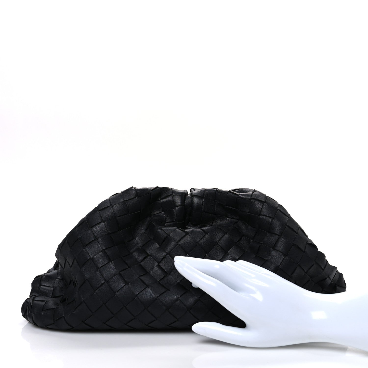 Bottega Veneta Nappa Maxi Intrecciato The Pouch Oversized Clutch Black 2 of 11