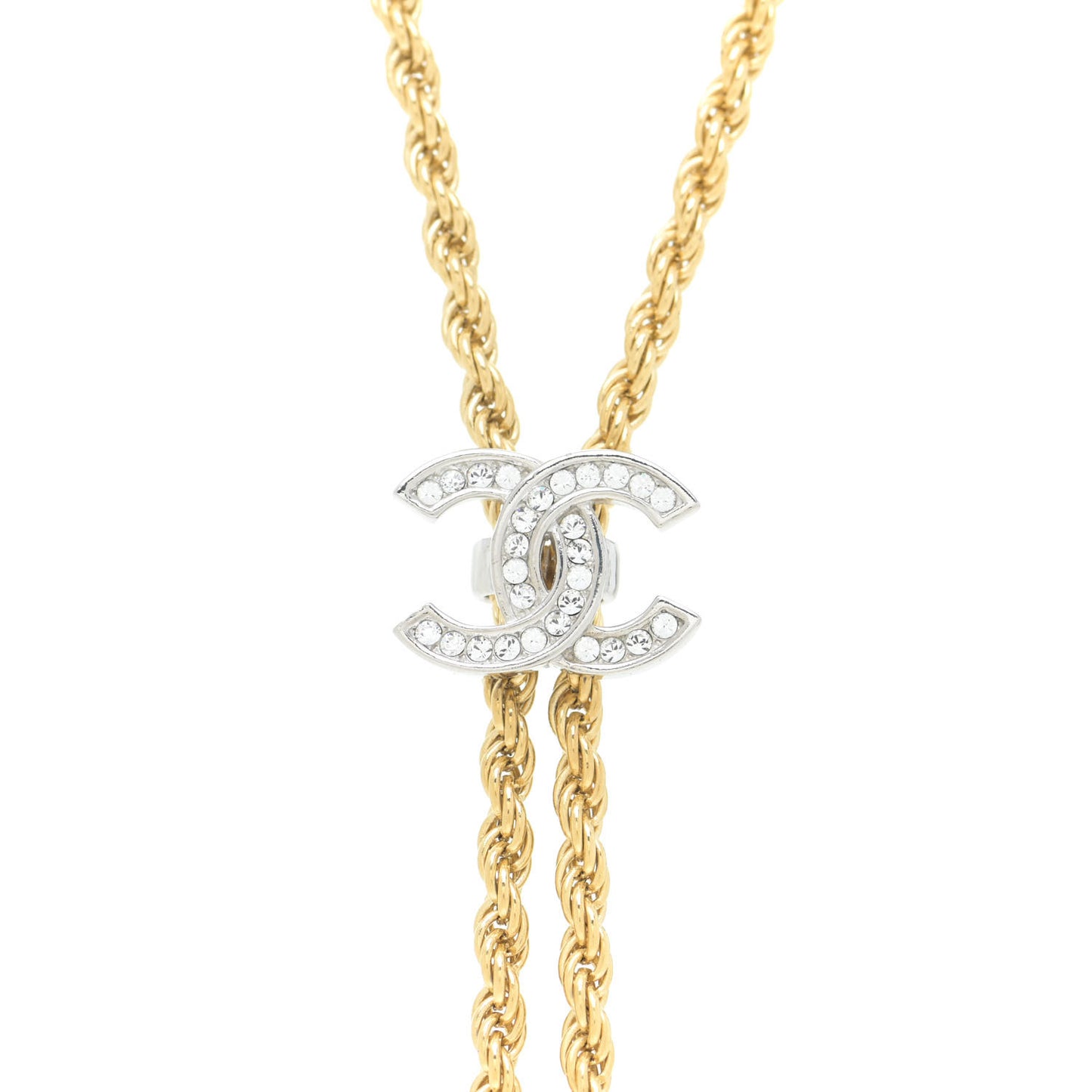 Crystal CC Star Necklace Gold