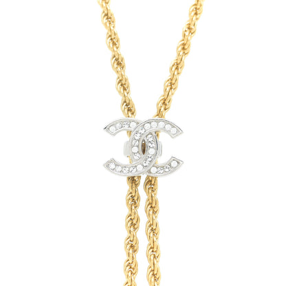 Chanel Crystal CC Star Necklace Gold 5 of 9