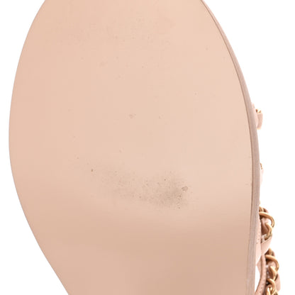 Chanel Calfskin Chain Sandals 35.5 Pink 11 of 15