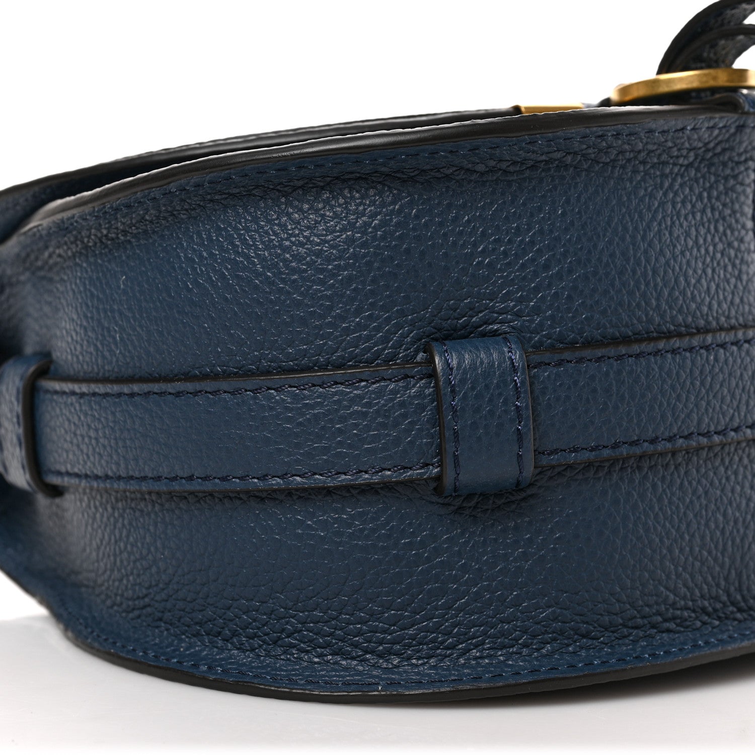 Chloe Grained Calfskin Small Marcie Saddle Bag Navy 7 of 8