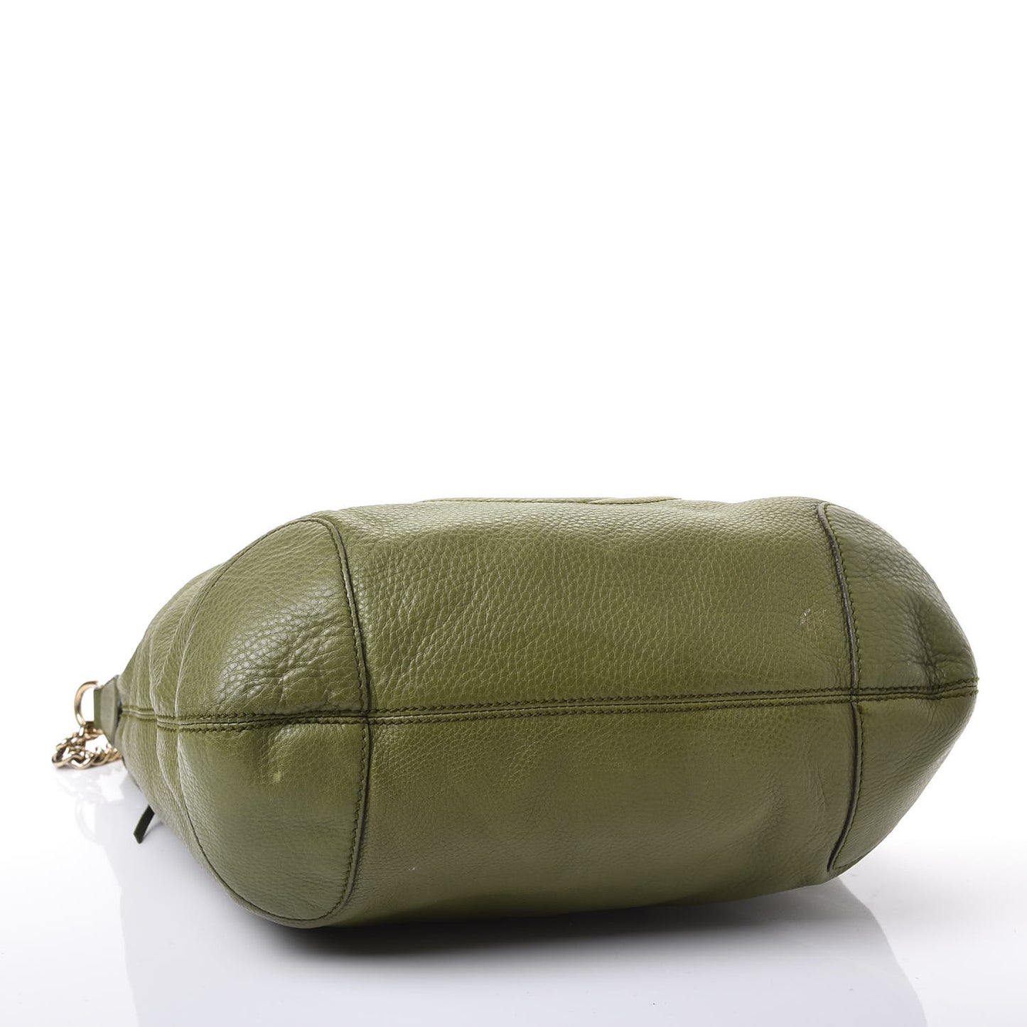 Pebbled Calfskin Medium Soho Chain Hobo Green