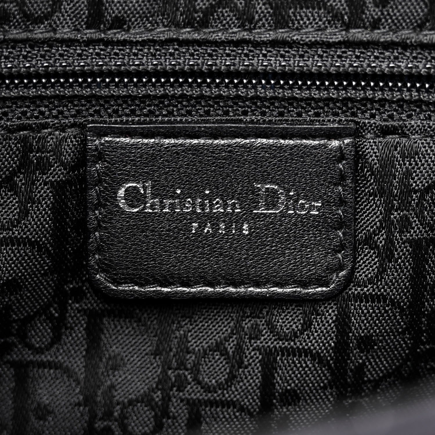 Christian Dior Silk Jersey Crystal Hardcore Bag Navy Black 6 of 13