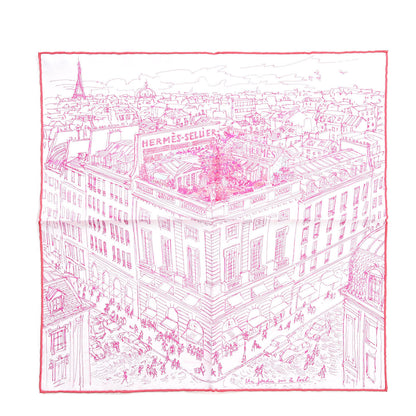 Hermes Silk Un Jardin sur le Toit Pocket Square 1 of 7