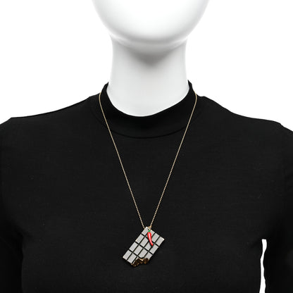 Roberto Coin 18K Yellow Gold Enamel Chocolate Bar Necklace Multicolor 2 of 5