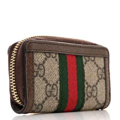 Gucci GG Supreme Monogram Web Ophidia Zip Around Key Case Beige New Acero 3 of 7