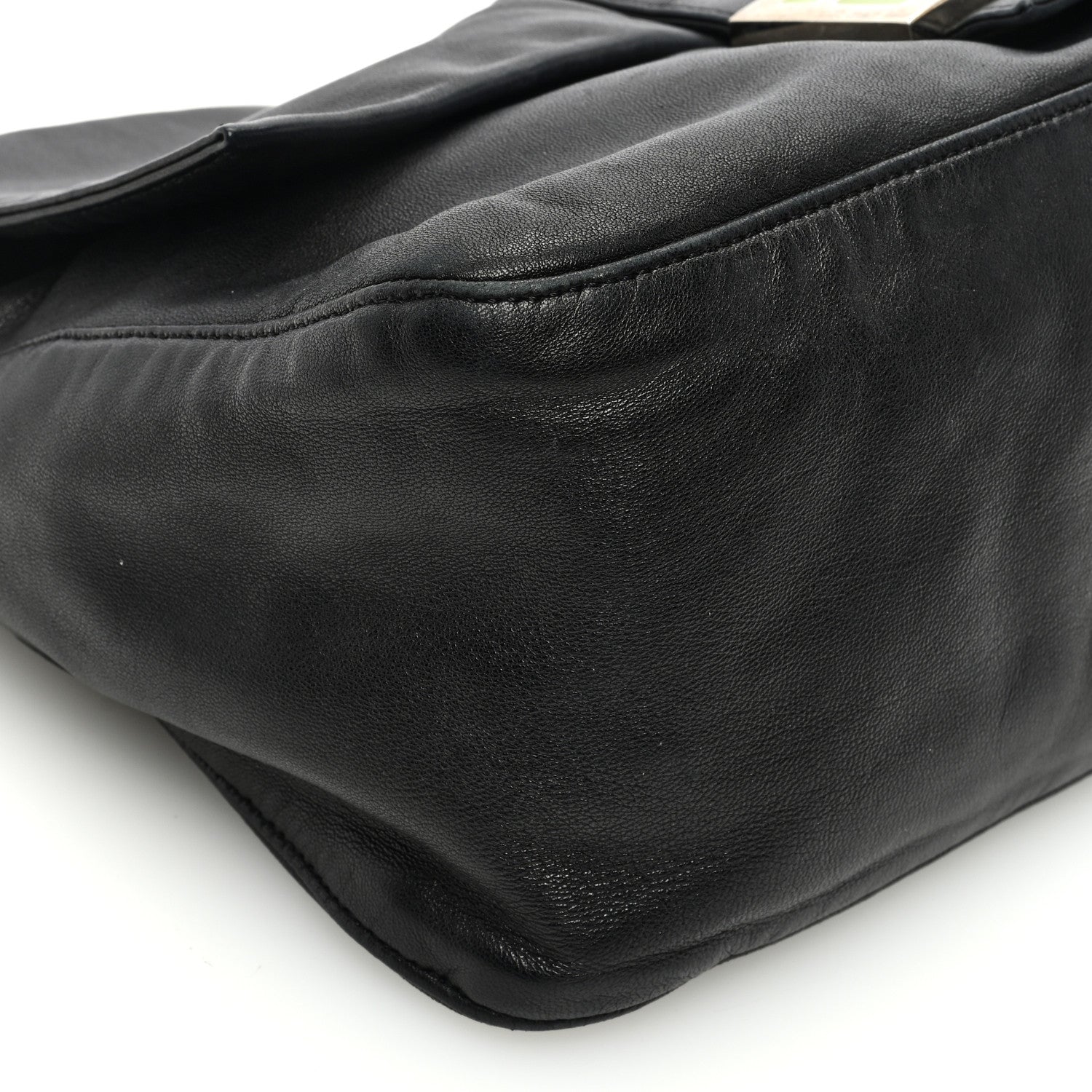 Fendi Calfskin Big Forever Mama Baguette Black 8 of 11