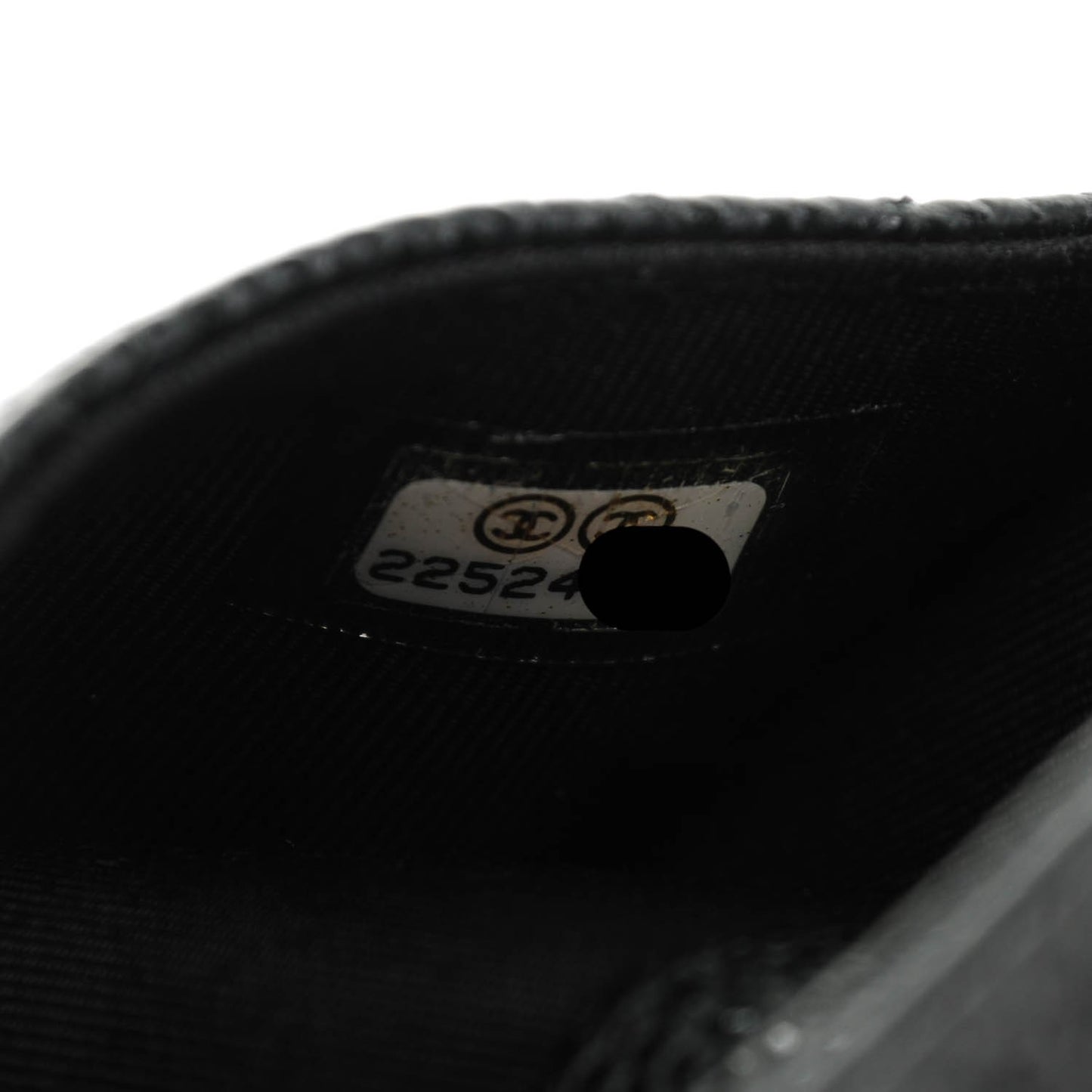 Caviar Quilted Flap Card Holder Black