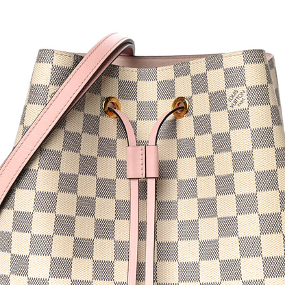 Louis Vuitton Damier Azur Neonoe MM Eau De Rose 8 of 10