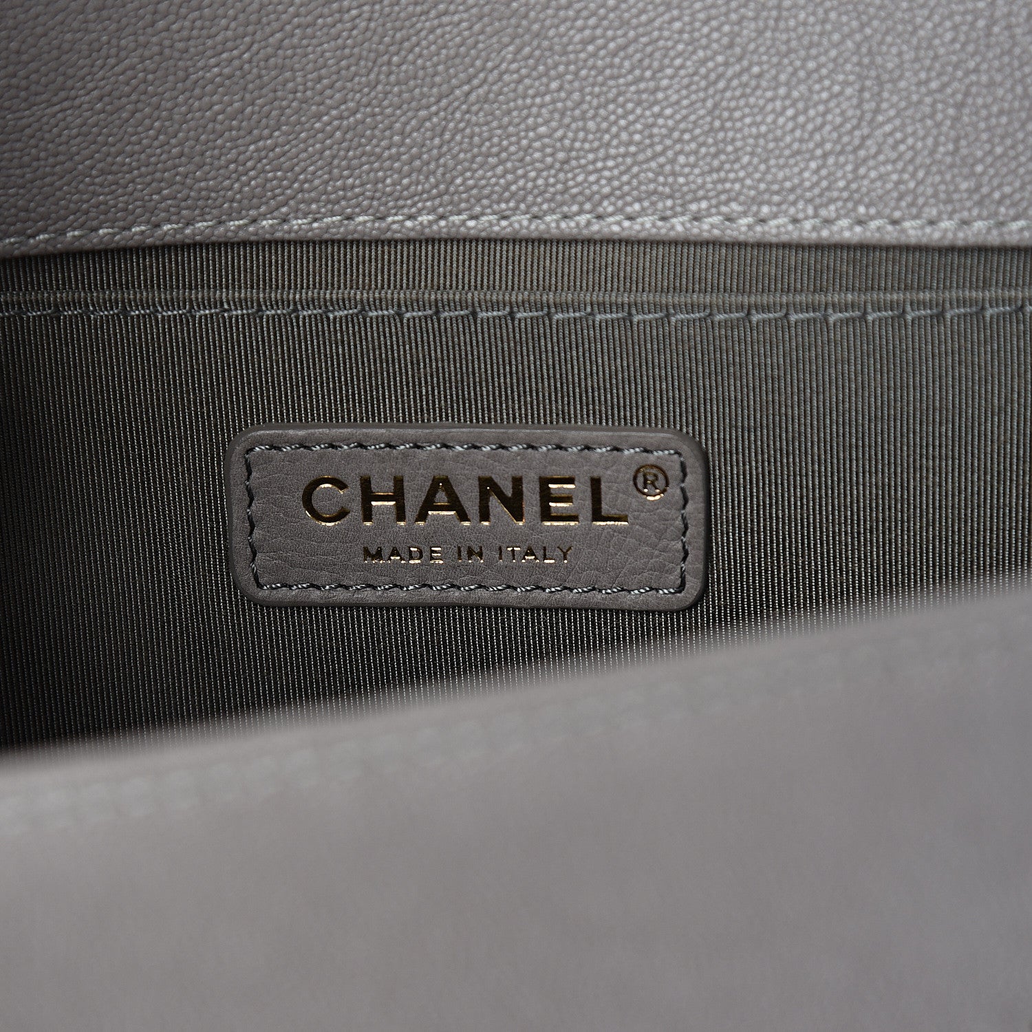 Chanel Caviar Quilted Medium Boy Flap Grey 5 of 10