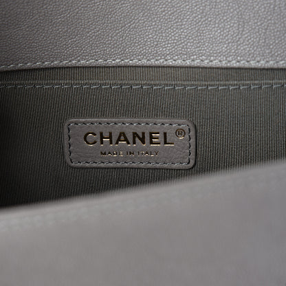 Chanel Caviar Quilted Medium Boy Flap Grey 5 of 10