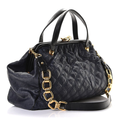 Marc Jacobs Lambskin Quilted Stam Navy 2 of 7