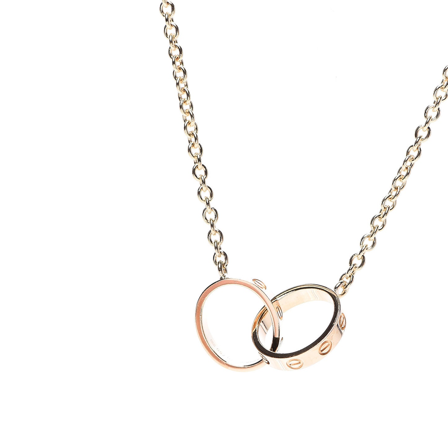 18K Yellow Gold Interlocking LOVE Necklace