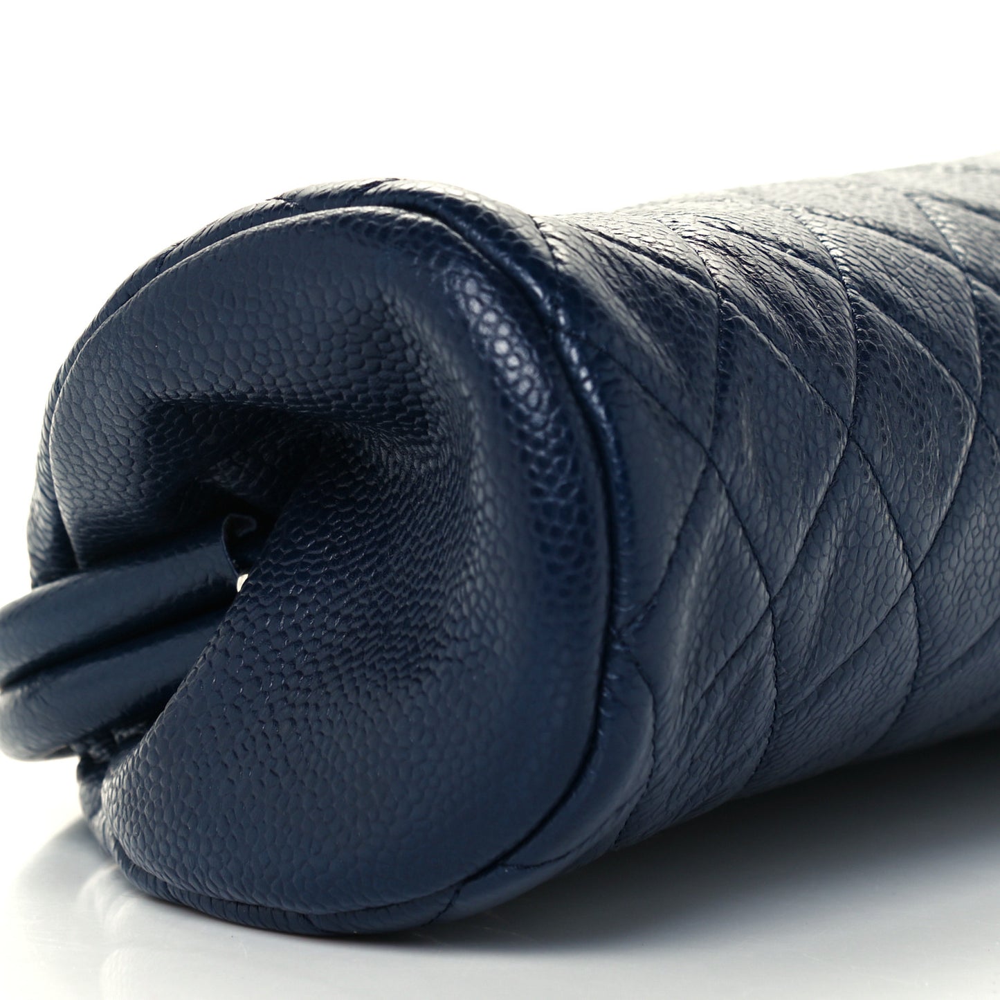 Caviar Quilted Timeless Clutch Dark Blue