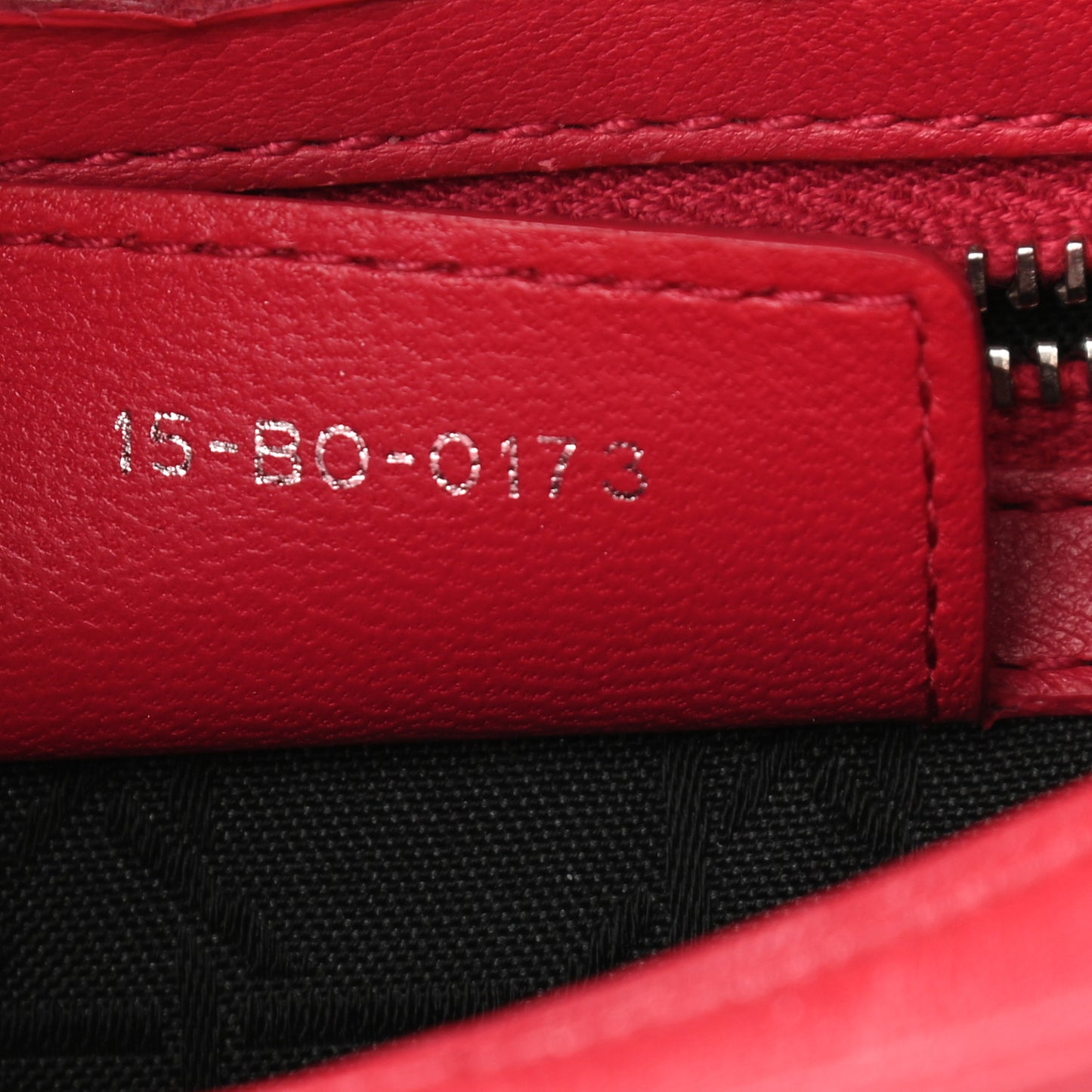 Lambskin Cannage Medium Lady Dior Red