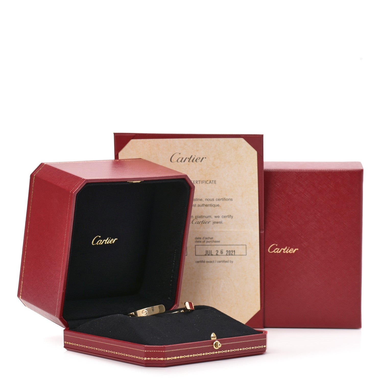 Cartier 18K Yellow Gold LOVE Cuff Bracelet 18 4 of 4