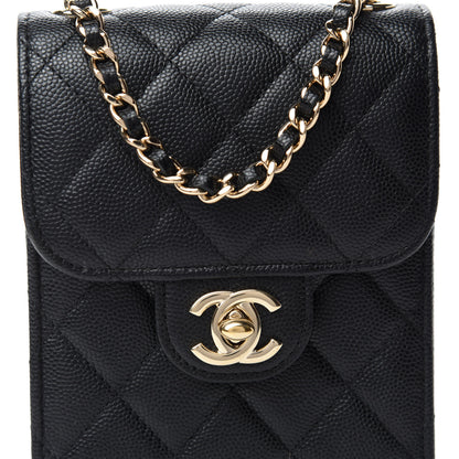 Chanel Caviar Quilted Classic Phone Holder Black 11 of 12