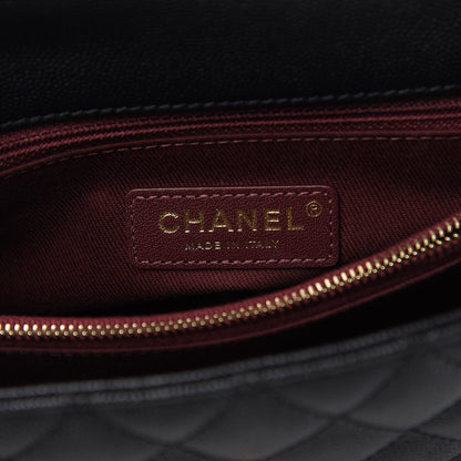 Chanel Caviar Quilted Small Coco Handle Flap Black 6 of 10