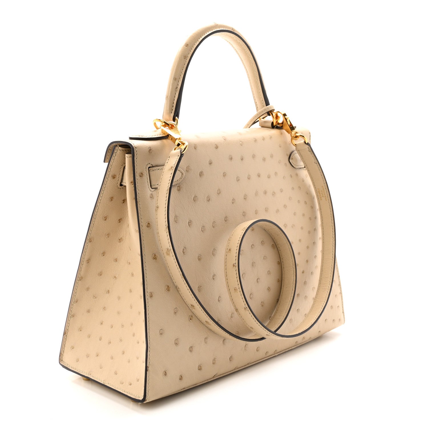 Hermes Ostrich Kelly Sellier 28 Parchemin 3 of 9
