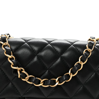 Chanel Lambskin Quilted Mini Rectangular Flap Black 8 of 10