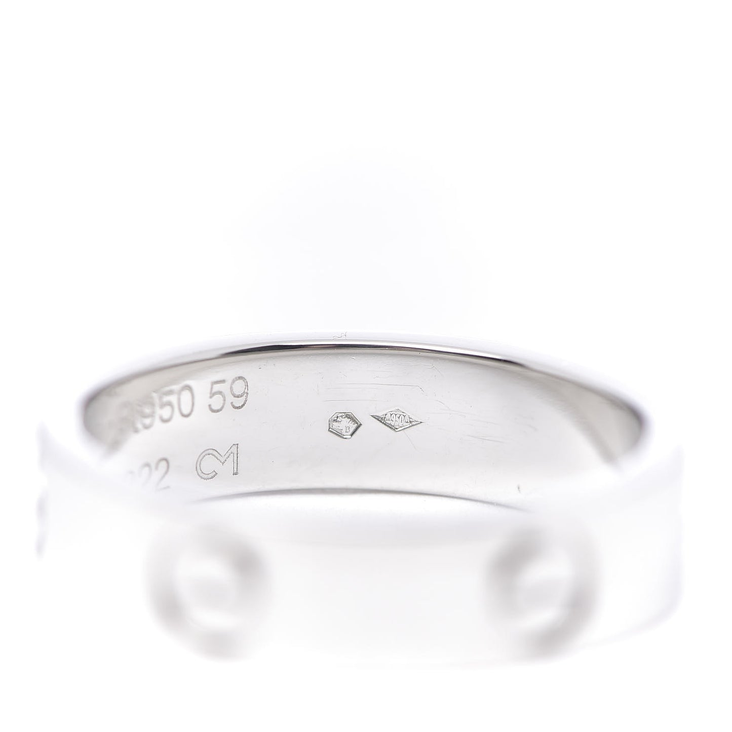 Platinum 5.5mm LOVE Ring 59 8.75