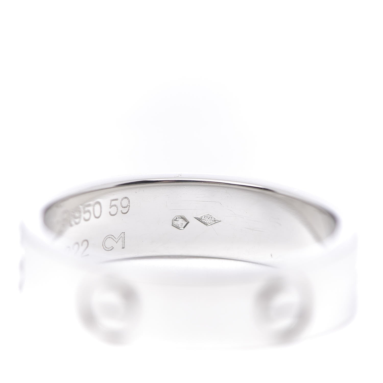 Cartier Platinum 5.5mm LOVE Ring 59 8.75 5 of 5