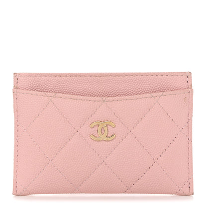 Chanel Caviar Quilted Card Holder Light Pink 1 of 10