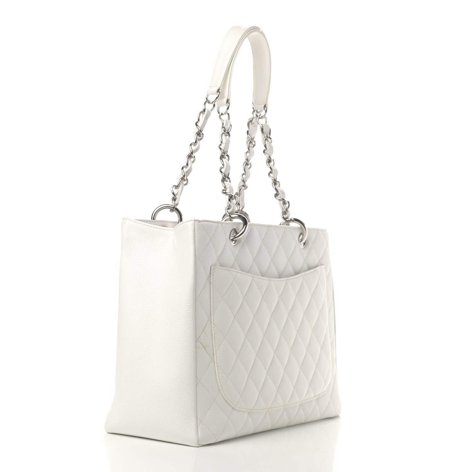 Chanel Caviar Quilted Grand Shopping Tote GST White 2 of 6
