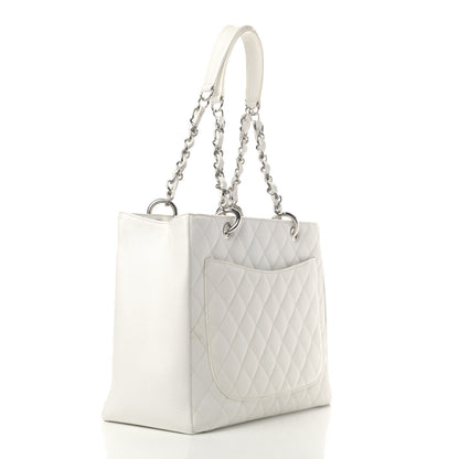 Chanel Caviar Quilted Grand Shopping Tote GST White 2 of 6