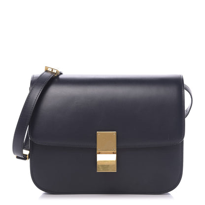 Celine Box Calfskin Medium Classic Box Flap Bag Navy 1 of 12