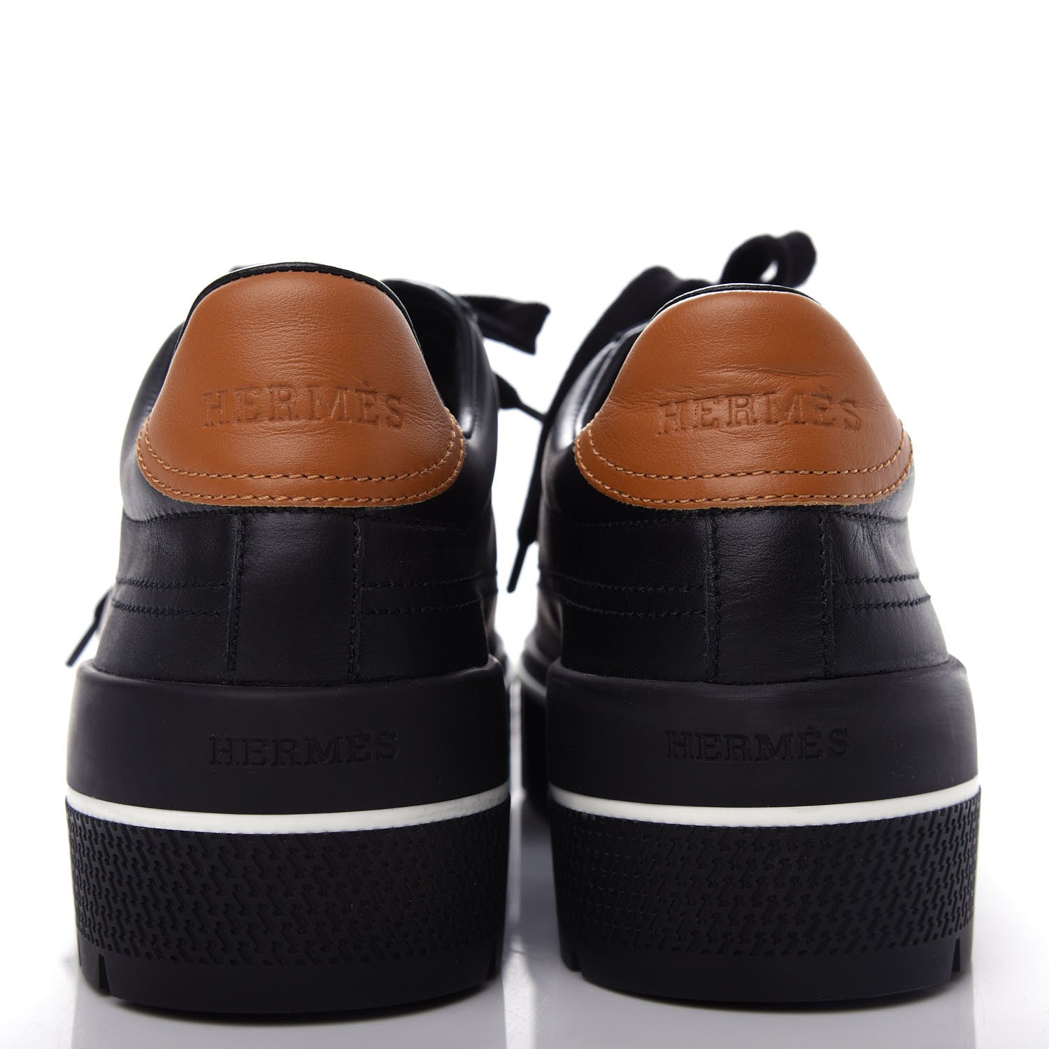 Hermes Calfskin Womens Jungle Love Voltage Sneakers 37.5 Black 7 of 11
