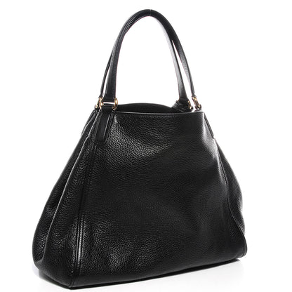 Gucci Pebbled Calfskin Medium Soho Shoulder Bag Black 3 of 9