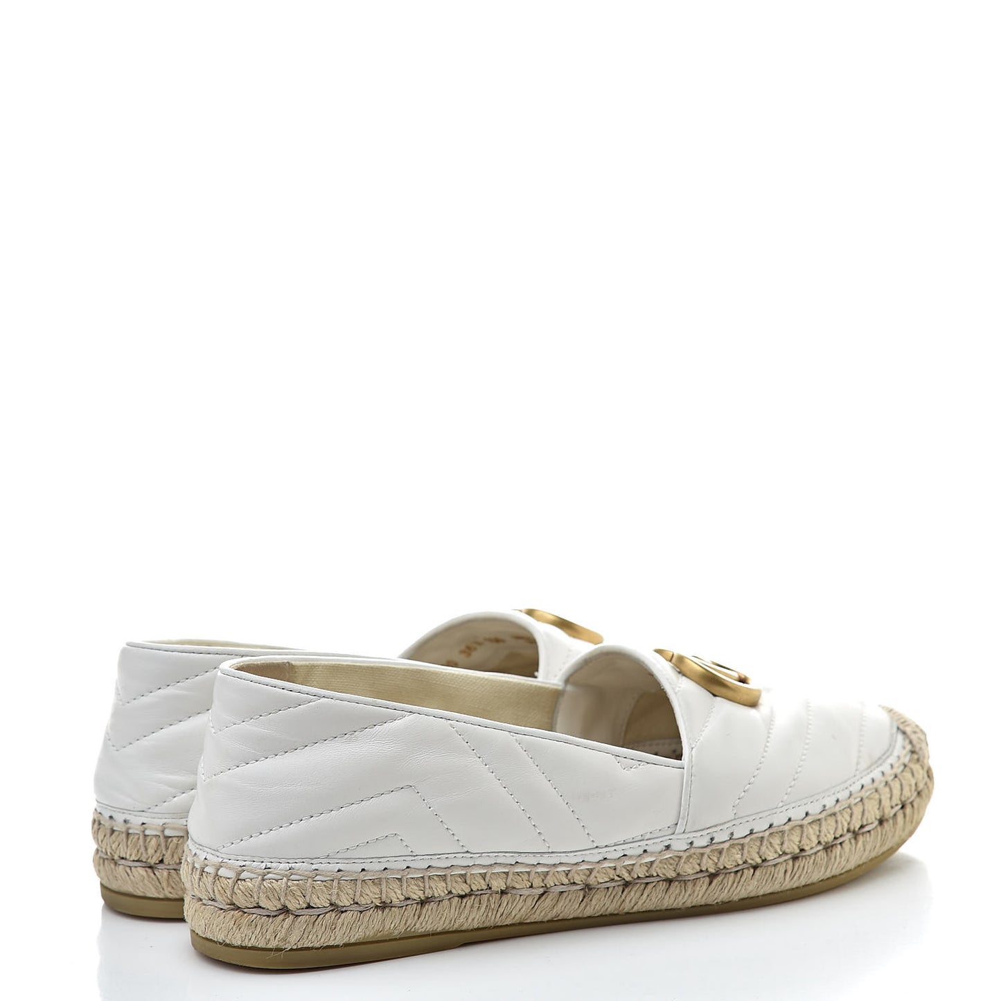 Nappa Matelasse GG Marmont Espadrilles 36.5 Great White