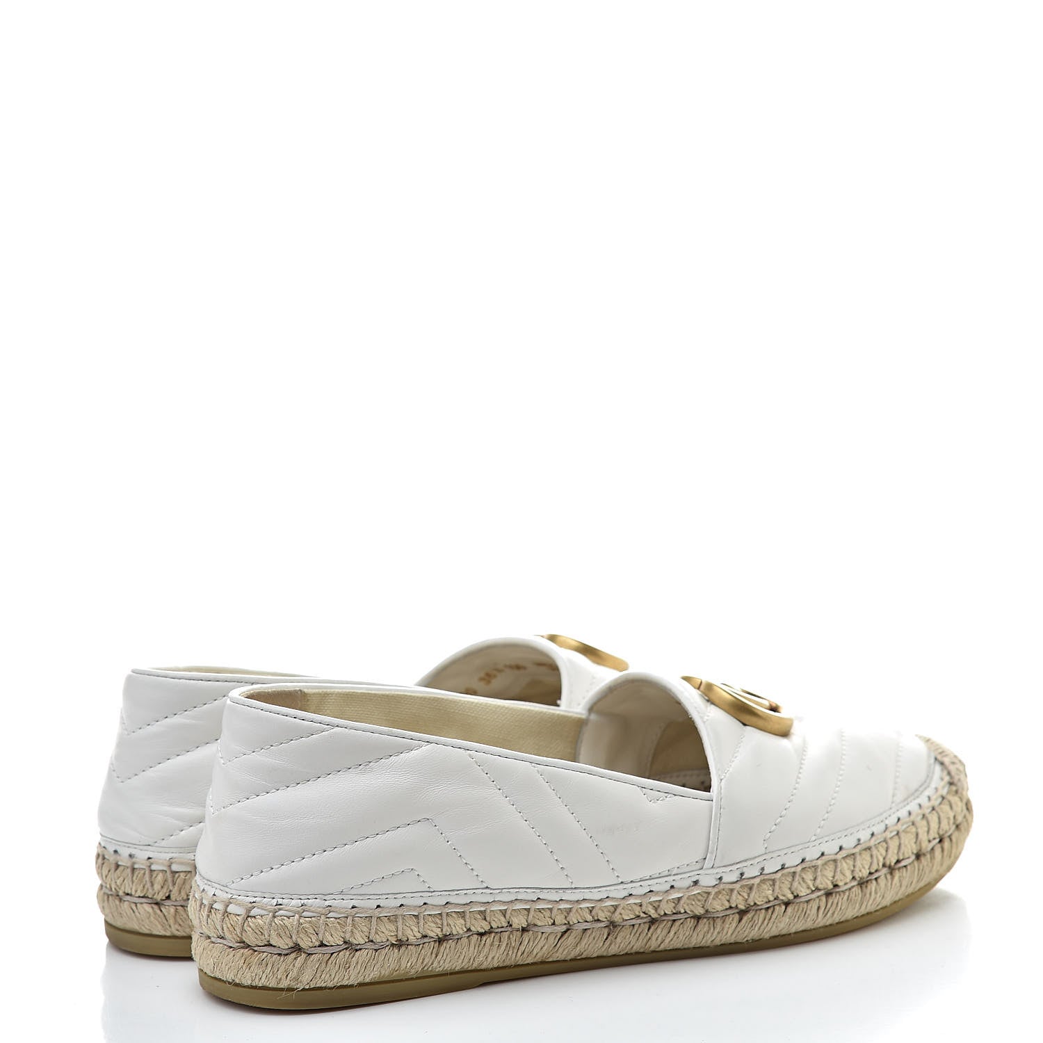 Gucci Nappa Matelasse GG Marmont Espadrilles 36.5 Great White 4 of 11
