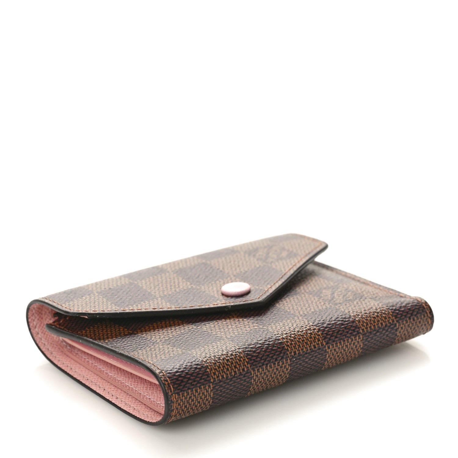 Louis Vuitton Damier Ebene Victorine Wallet Rose Ballerine 4 of 7