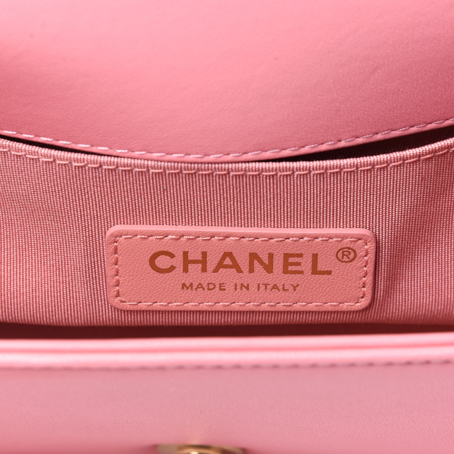Chanel Fabric Chevron Braided Small Boy Flap Pink Ivory 7 of 12