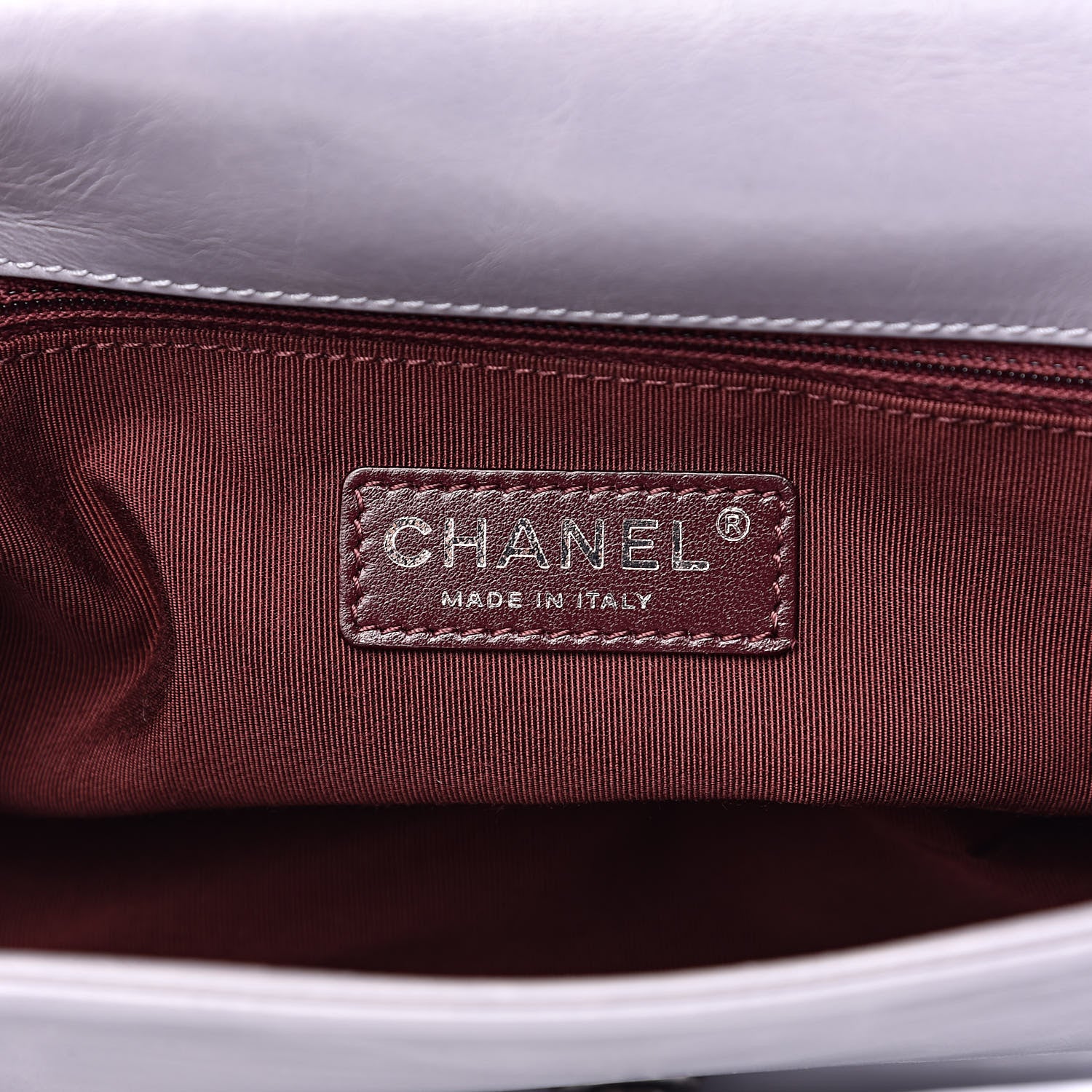 Chanel Glazed Calfskin Quilted Medium Coco Boy Flap Light Grey 6 of 11