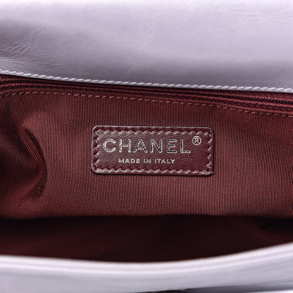 Chanel Glazed Calfskin Quilted Medium Coco Boy Flap Light Grey 6 of 11