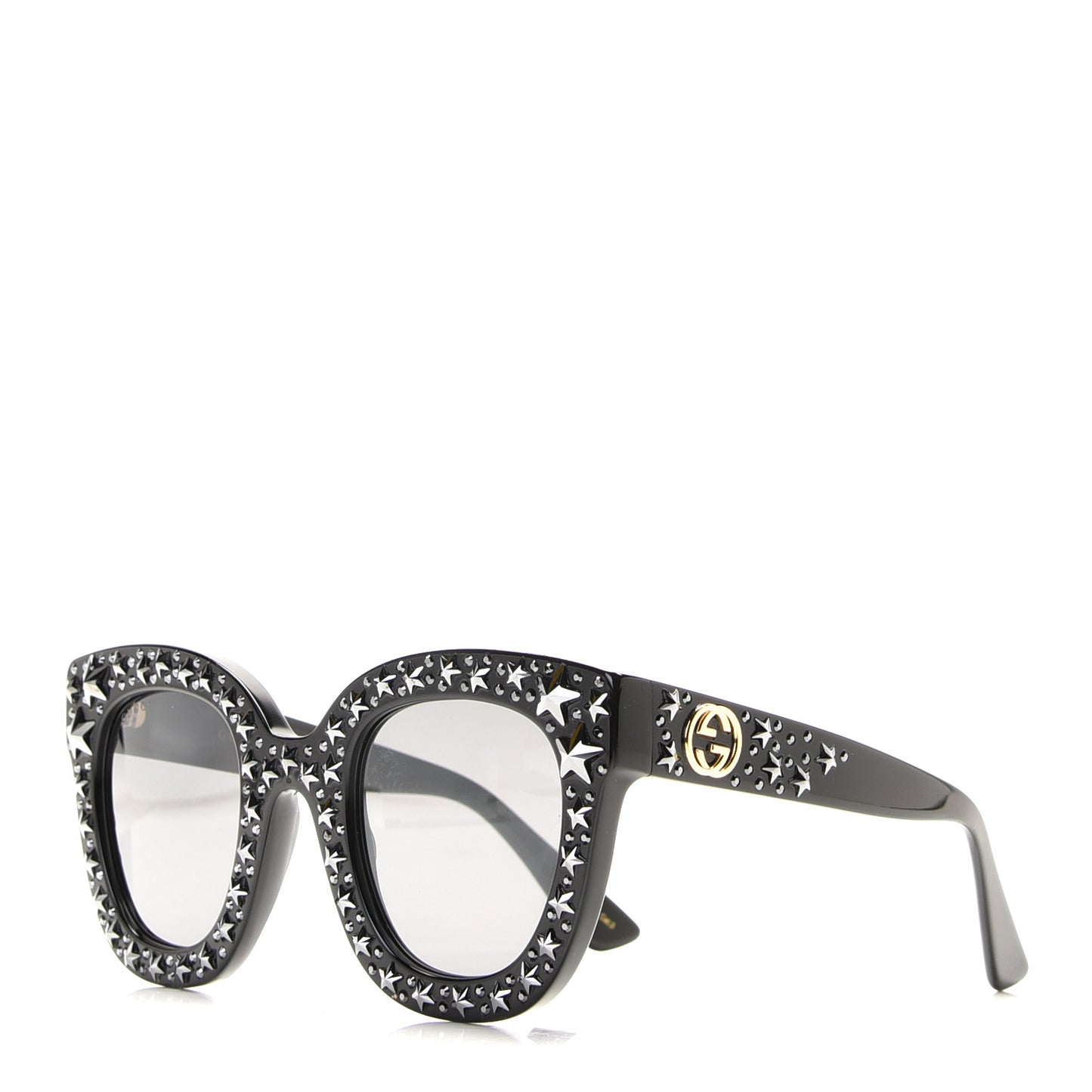 Acetate Stars Cat Eye Sunglasses GG0116S Black