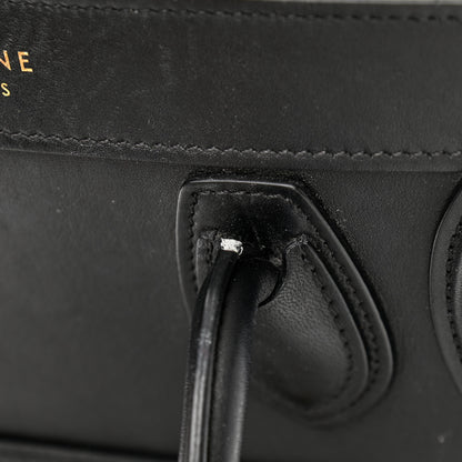 Celine Smooth Calfskin Nano Luggage Black 12 of 14