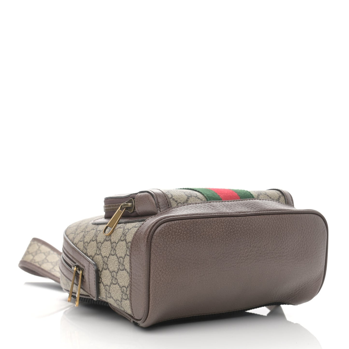 GG Supreme Monogram Calfskin Web Small Ophidia Day Backpack Beige Ebony New Acero