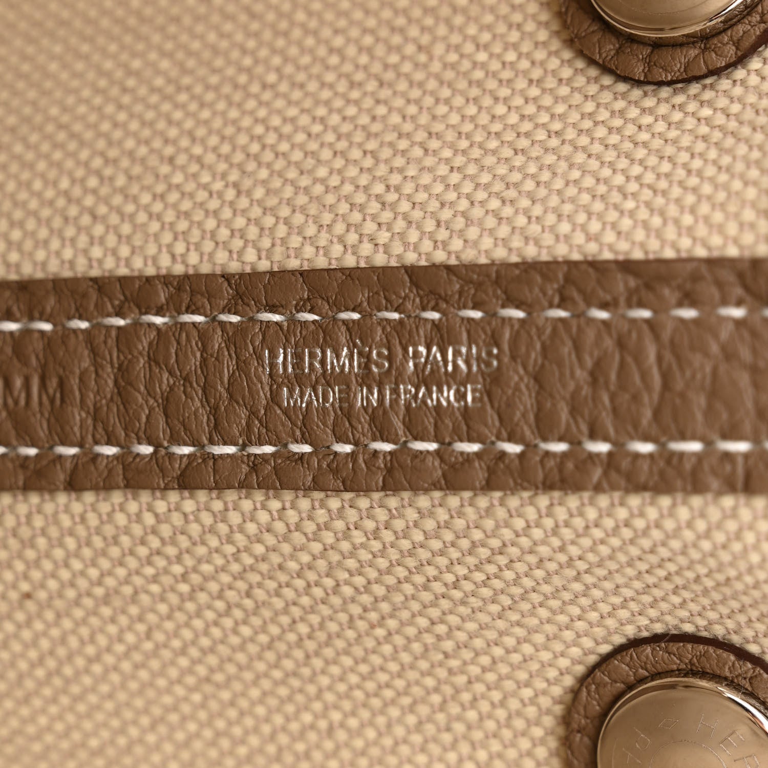 Hermes Twill D Negonda Garden Party 30 TPM Tote Beton Etoupe 6 of 10