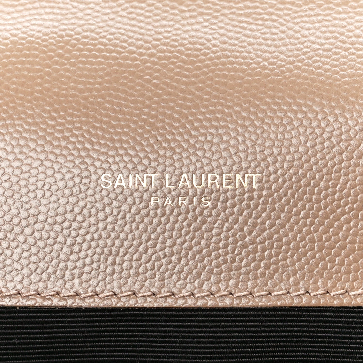 Saint Laurent Grain De Poudre Textured Mixed Matelasse Medium Triquilt Monogram Satchel Dark Beige 6 of 12